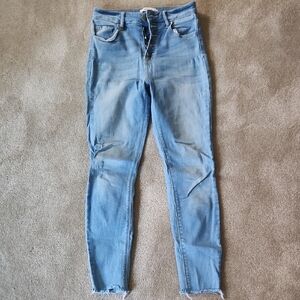 Carly Jean Los Angeles Ada Style Light Blue High-Rise Skinny Jeans